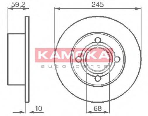 KAMOKA 103256 Тормозной диск