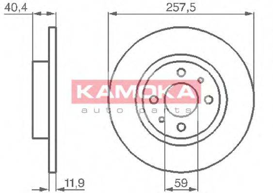 KAMOKA 103282 Тормозной диск