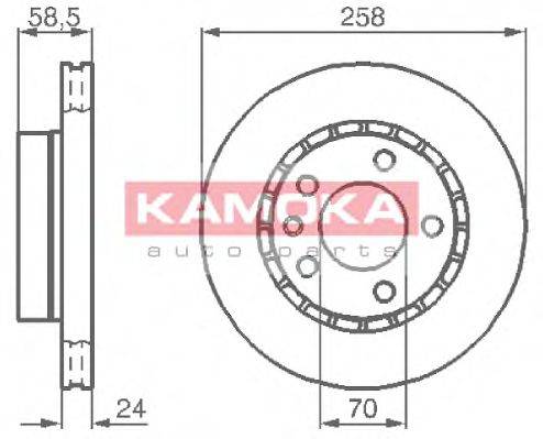 Тормозной диск KAMOKA 103376