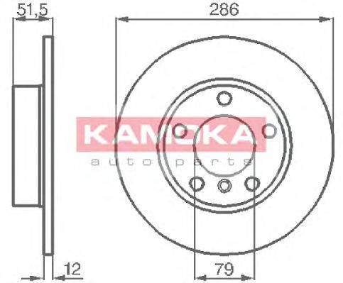 KAMOKA 103496 Тормозной диск