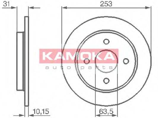 KAMOKA 103562 Тормозной диск