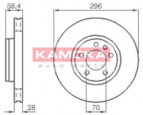 Тормозной диск KAMOKA 103660