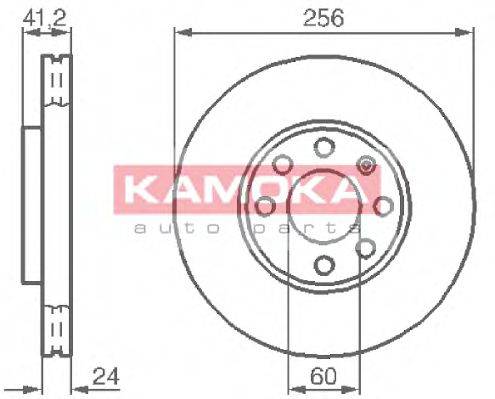 KAMOKA 1036808 Тормозной диск