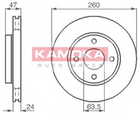 Тормозной диск KAMOKA 103728