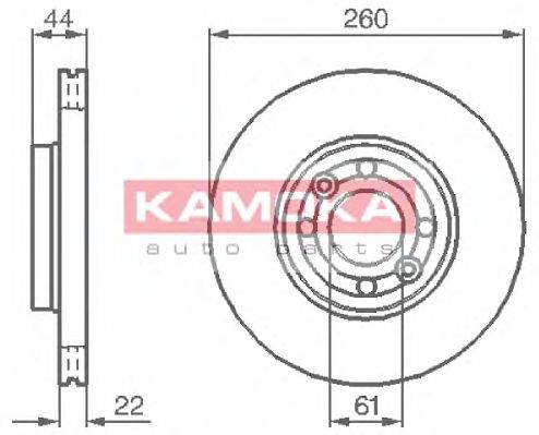 KAMOKA 1038534 Тормозной диск