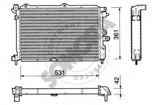 SOMORA 210242 Радиатор, охлаждение двигателя