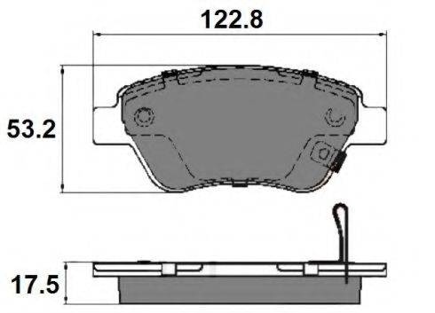 Комплект тормозных колодок, дисковый тормоз NATIONAL NP2022
