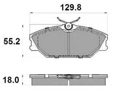 Комплект тормозных колодок, дисковый тормоз NATIONAL NP2030