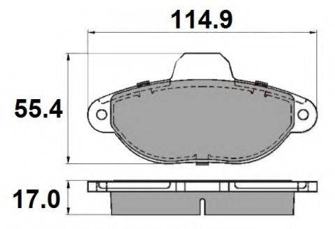 Комплект тормозных колодок, дисковый тормоз NATIONAL NP2034