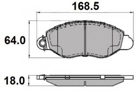 Комплект тормозных колодок, дисковый тормоз NATIONAL NP2043
