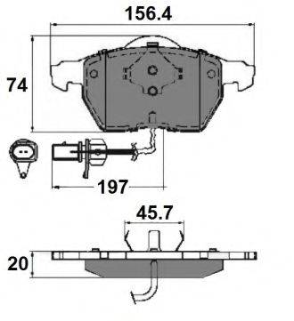 Комплект тормозных колодок, дисковый тормоз NATIONAL NP2044