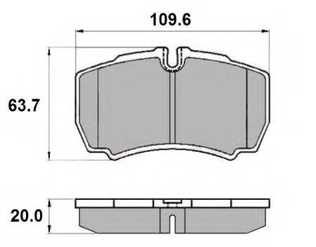 Комплект тормозных колодок, дисковый тормоз NATIONAL NP2073