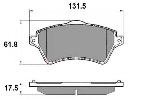 Комплект тормозных колодок, дисковый тормоз NATIONAL NP2080