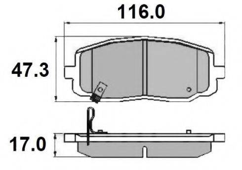 Комплект тормозных колодок, дисковый тормоз NATIONAL NP2097