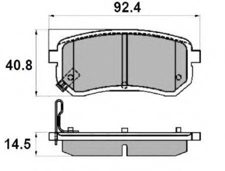 Комплект тормозных колодок, дисковый тормоз NATIONAL NP2129