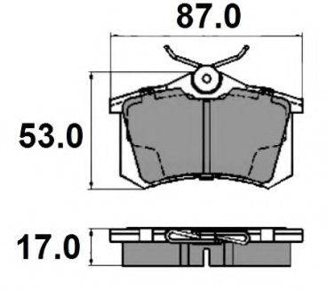 Комплект тормозных колодок, дисковый тормоз NATIONAL NP2136