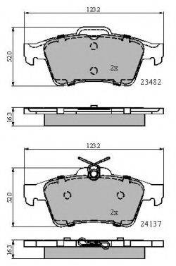Комплект тормозных колодок, дисковый тормоз NATIONAL NP2137