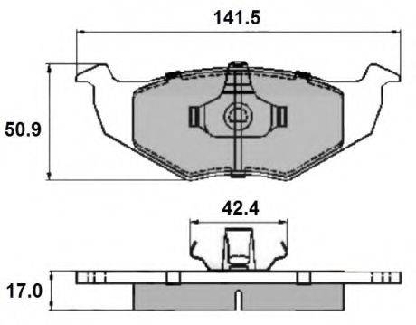 Комплект тормозных колодок, дисковый тормоз NATIONAL NP2147