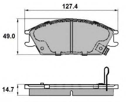 Комплект тормозных колодок, дисковый тормоз NATIONAL NP2157