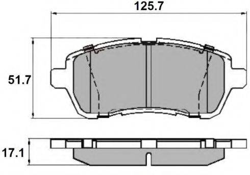 Комплект тормозных колодок, дисковый тормоз NATIONAL NP2182
