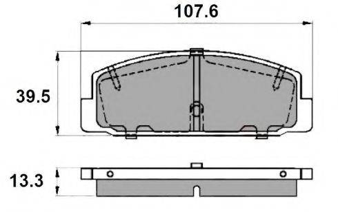 Комплект тормозных колодок, дисковый тормоз NATIONAL NP2195