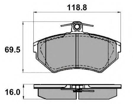 Комплект тормозных колодок, дисковый тормоз NATIONAL NP2228