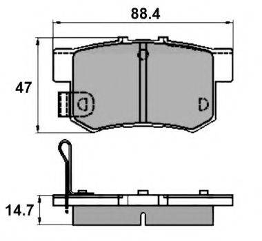 Комплект тормозных колодок, дисковый тормоз NATIONAL NP2276