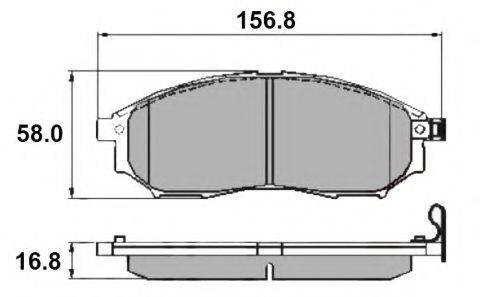 Комплект тормозных колодок, дисковый тормоз NATIONAL NP2287