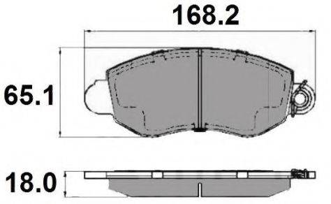 Комплект тормозных колодок, дисковый тормоз NATIONAL NP2036