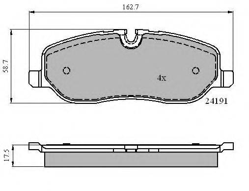 Комплект тормозных колодок, дисковый тормоз NATIONAL NP2605