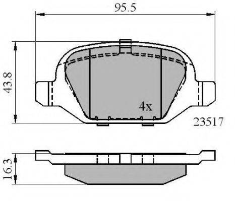 Комплект тормозных колодок, дисковый тормоз NATIONAL NP2646