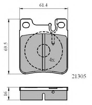 Комплект тормозных колодок, дисковый тормоз NATIONAL NP2665