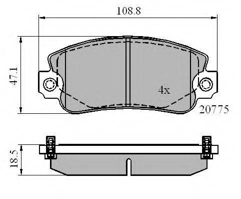 Комплект тормозных колодок, дисковый тормоз NATIONAL NP2669