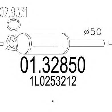 Предглушитель выхлопных газов MTS 01.32850