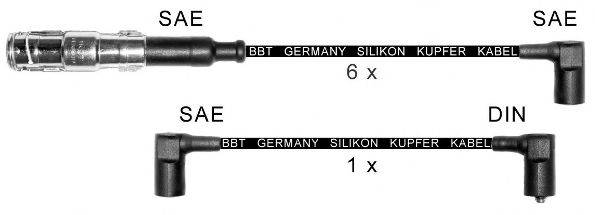 Комплект проводов зажигания BBT ZK414