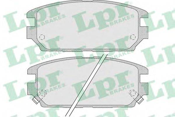 LPR 05P1016 Комплект тормозных колодок, дисковый тормоз