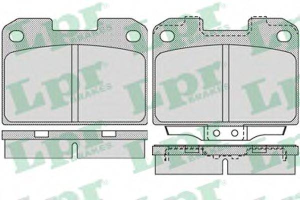 LPR 05P1022 Комплект тормозных колодок, дисковый тормоз