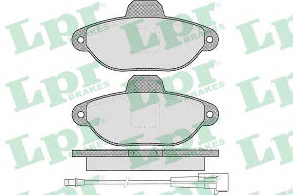 LPR 05P1262 Комплект тормозных колодок, дисковый тормоз