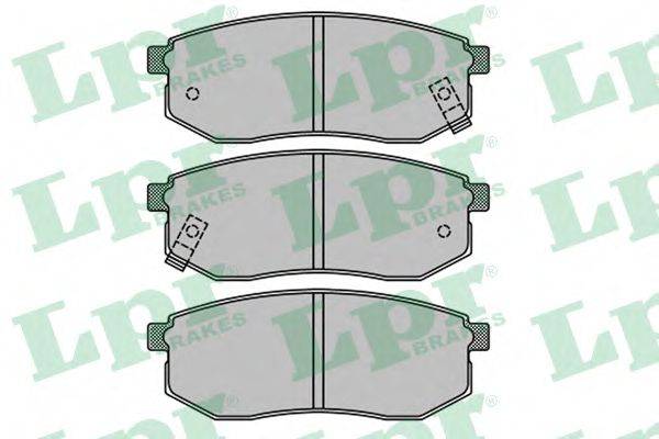 LPR 05P1514 Комплект тормозных колодок, дисковый тормоз