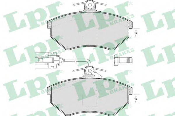 LPR 05P495 Комплект тормозных колодок, дисковый тормоз