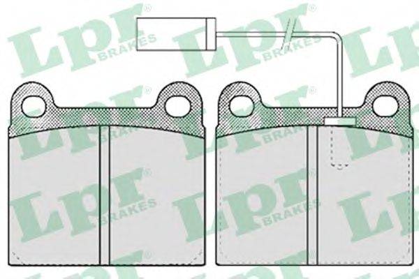 LPR 05P562 Комплект тормозных колодок, дисковый тормоз