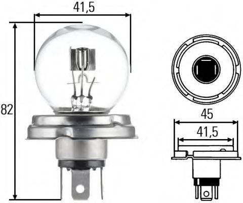 Лампа накаливания, фара дальнего света; Лампа накаливания, основная фара; Лампа накаливания; Лампа накаливания, основная фара HELLA 8GD 002 088-251