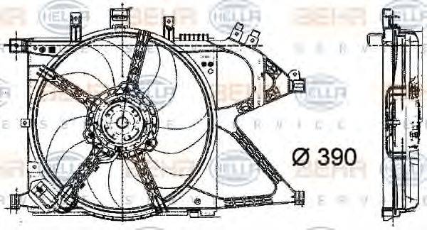 Вентилятор, охлаждение двигателя HELLA 8EW 009 157-441