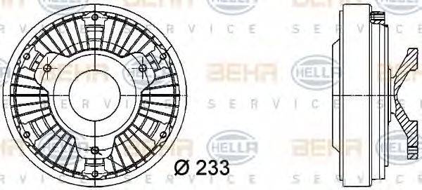 Сцепление, вентилятор радиатора HELLA 8MV 376 728-401
