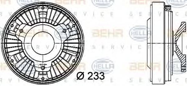 Сцепление, вентилятор радиатора HELLA 8MV 376 729-481
