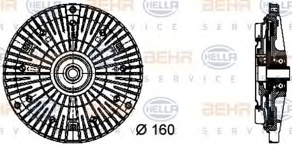 Сцепление, вентилятор радиатора HELLA 8MV 376 732-061