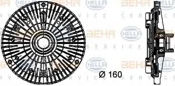 Сцепление, вентилятор радиатора HELLA 8MV 376 732-101