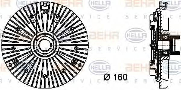 Сцепление, вентилятор радиатора HELLA 8MV 376 732-111