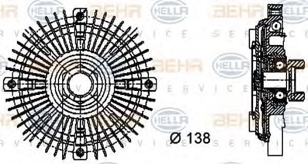 Сцепление, вентилятор радиатора HELLA 8MV 376 732-201