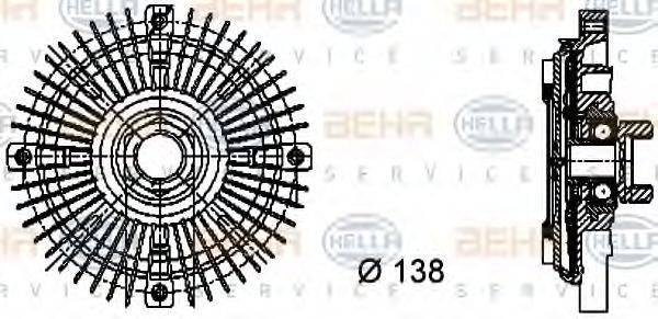 Сцепление, вентилятор радиатора HELLA 8MV 376 732-211